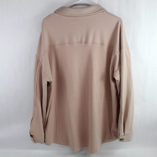 Ninexis Women's Pink Fleece Jacket Size L Tortoise Shell Button Up