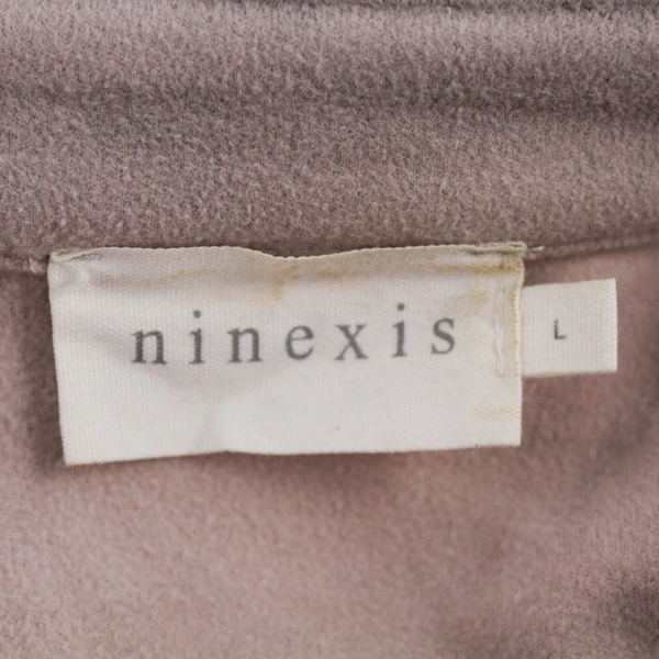 Ninexis Women's Pink Fleece Jacket Size L Tortoise Shell Button Up