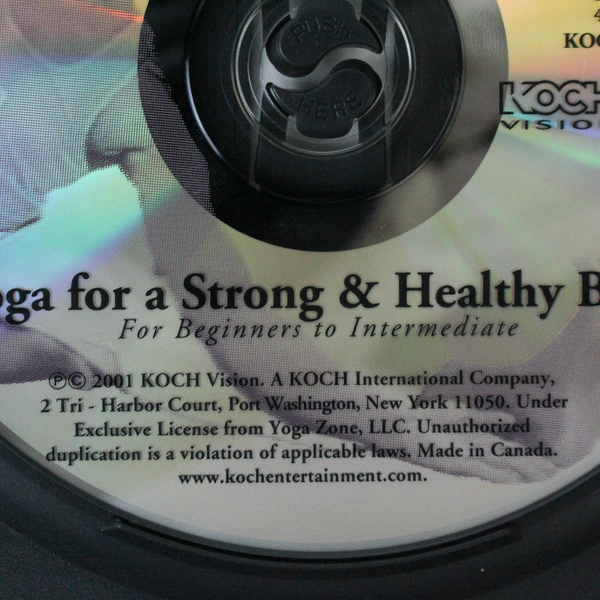 Yoga Zone Strong & Healthy Back DVD 2001 Koch Vision - Pre-Owned, Good Condition