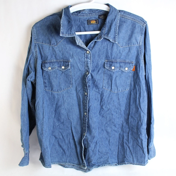 Route 66 Women's Denim Shirt Jacket Size 26W with Breast Pockets