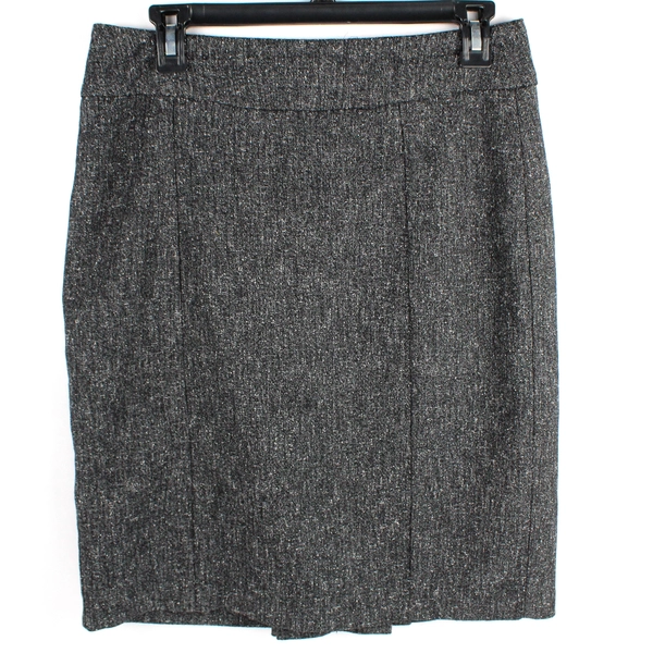 New York & Company Stretch White-Flecked Black Pencil Skirt Women's Size 6