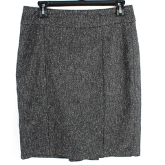 New York & Company Stretch White-Flecked Black Pencil Skirt Women's Size 6