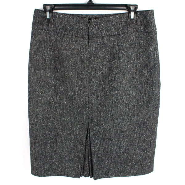 New York & Company Stretch White-Flecked Black Pencil Skirt Women's Size 6