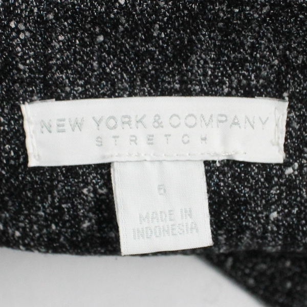 New York & Company Stretch White-Flecked Black Pencil Skirt Women's Size 6