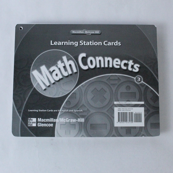 McGraw Hill Math Connects Grade 3 Learning Station Cards English & Spanish Set