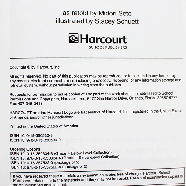 The Nightingale Retold by Midori Seto Grade 4 Lesson 23 Paperback Book
