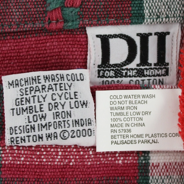 Lot of 5 Plaid and Embroidered Christmas Cotton Tea Towels