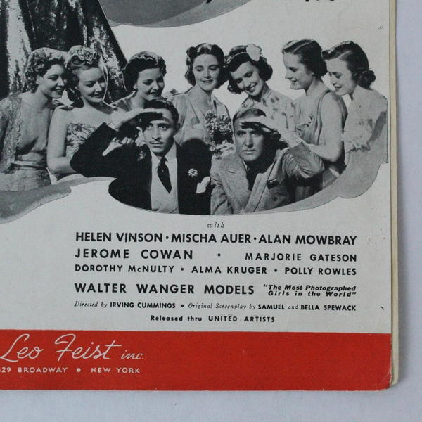 1937 Vintage Sheet Music That Old Feeling Vogues Of 1937 Lew Brown Sammy Fain