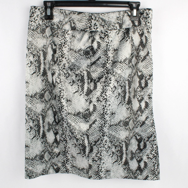 NWT New York & Company Gray Snakeskin Pattern Pencil Skirt Women's Size 6