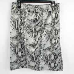 NWT New York & Company Gray Snakeskin Pattern Pencil Skirt Women's Size 6
