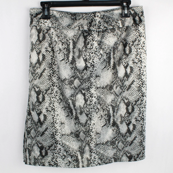 NWT New York & Company Gray Snakeskin Pattern Pencil Skirt Women's Size 6