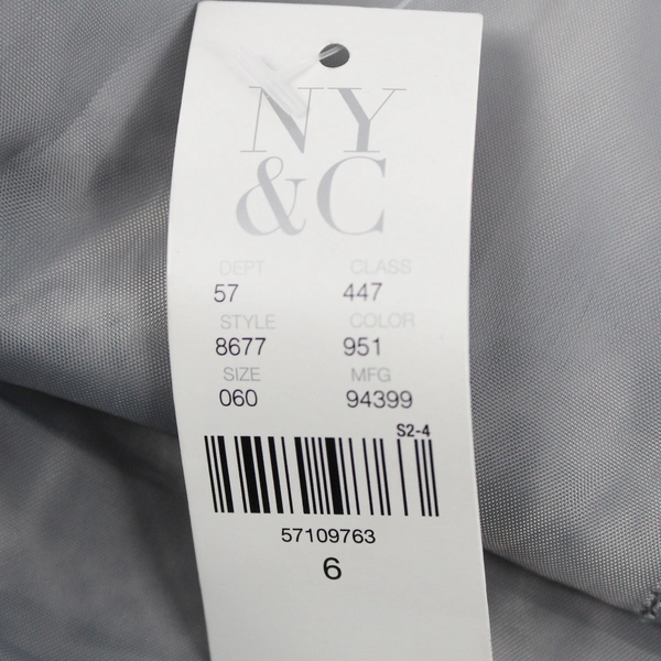 NWT New York & Company Gray Snakeskin Pattern Pencil Skirt Women's Size 6