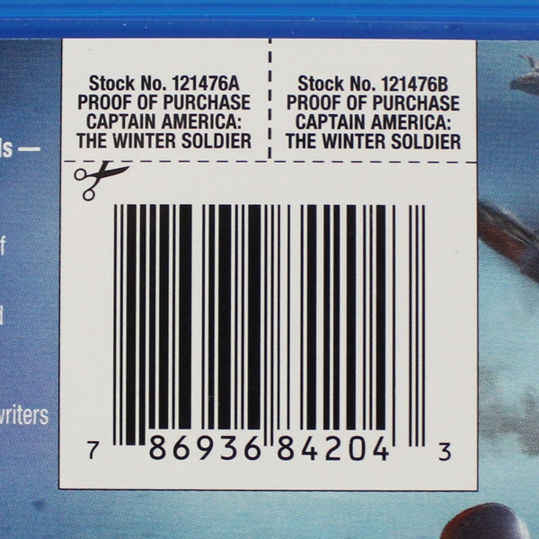 Captain America The Winter Soldier (Blu-Ray, 2014, 1 Disc)