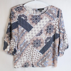 Primark Multicolored Geometric Pattern Blouse Women's Size 12