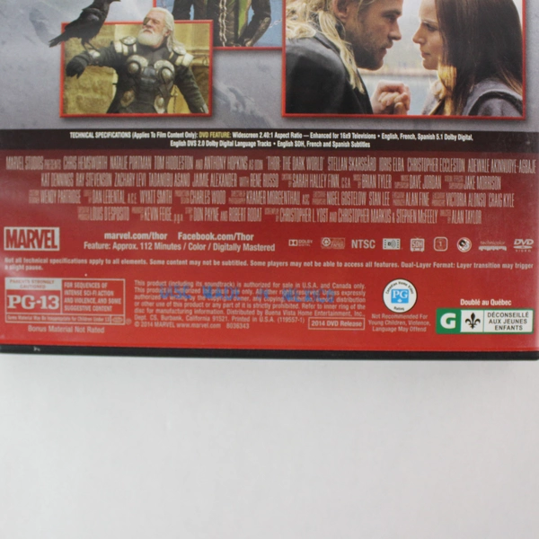 Thor The Dark World (DVD, 2014, 1 Disc, Marvel)