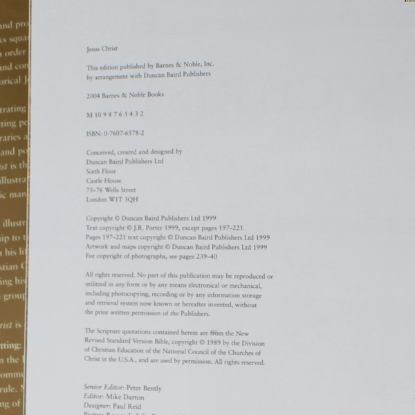 The Jesus Of History The Christ Of Faith 2004 HC Christian Book J R Porter