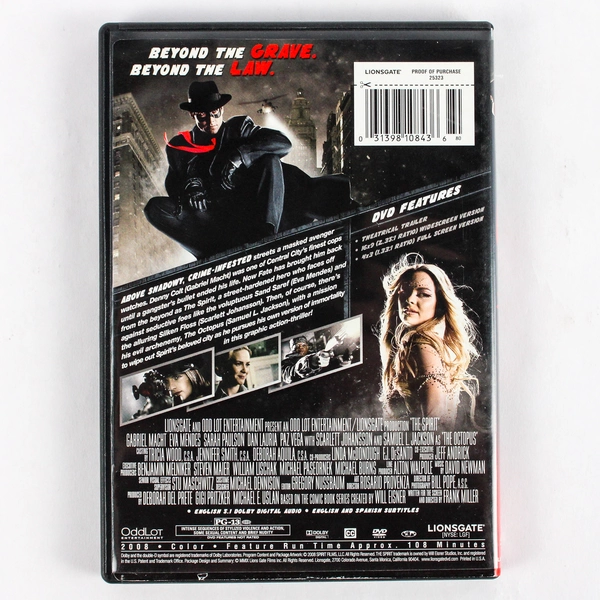 The Spirit DVD Movie Scarlett Johansson Samuel L Jackson Action Film