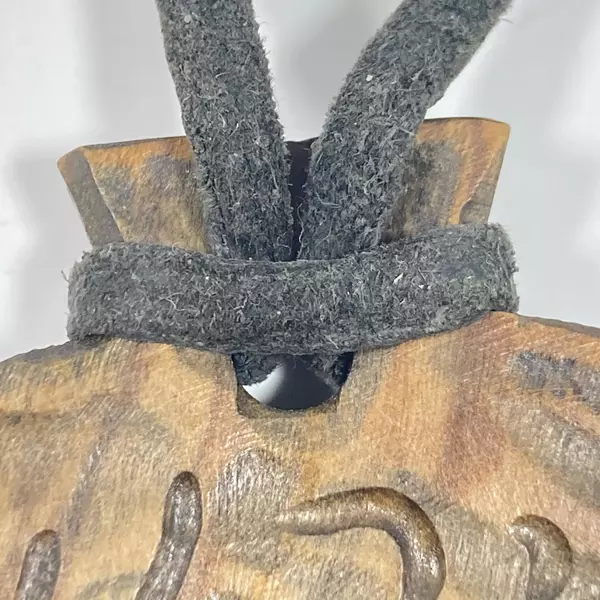 Jerusalem Souvenir Olive Wood Disk Necklace