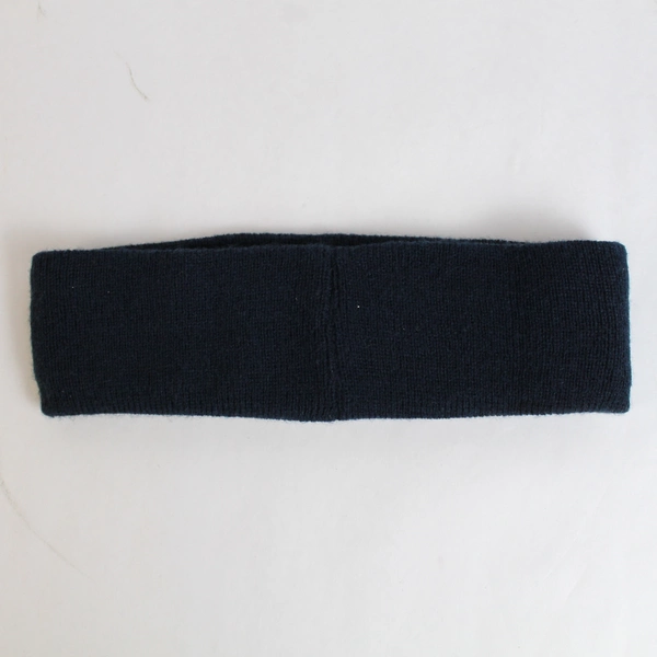 T.I. Navy Blue Embroidered Alaska Logo Acrylic Workout Sweatband One Size