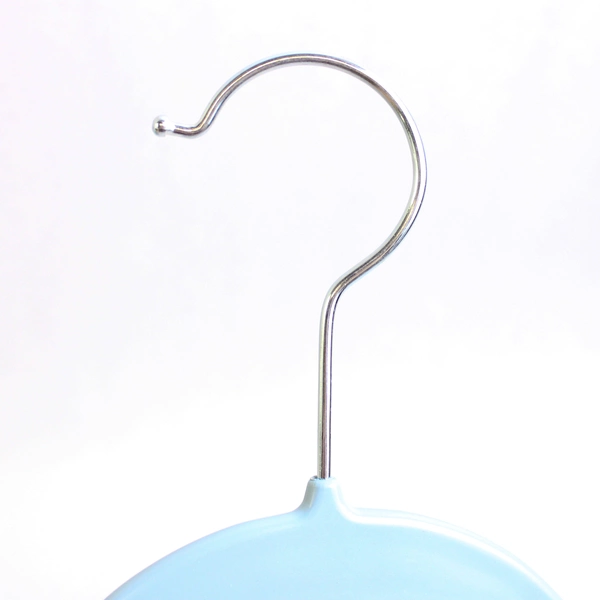 Set of 12 Light Blue Plastic Clothes Hangers Tops and Pants