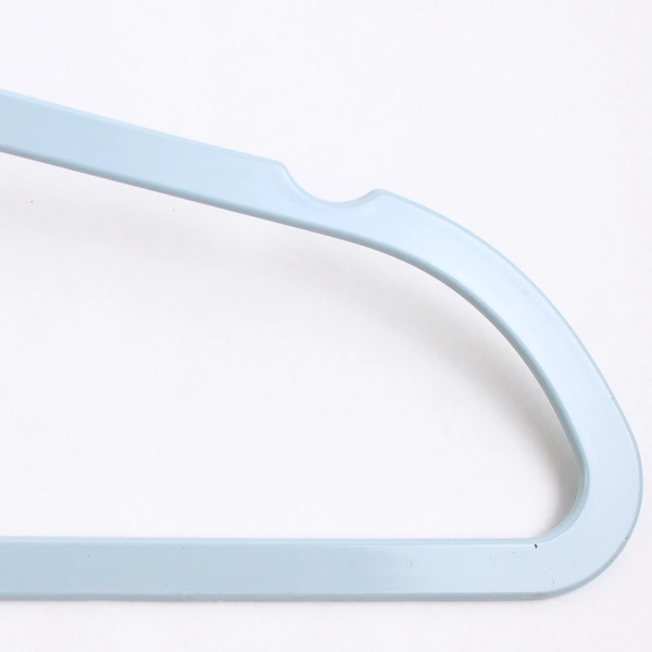 Set of 12 Light Blue Plastic Clothes Hangers Tops and Pants