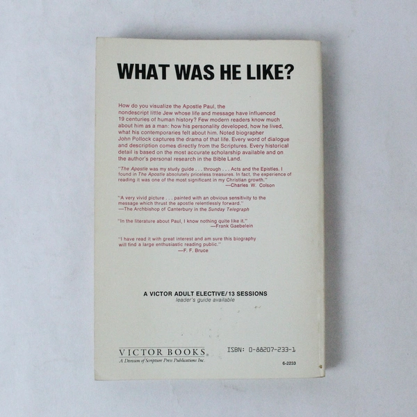 The Apostle John Pollock 1987 Paperback Religious History Book