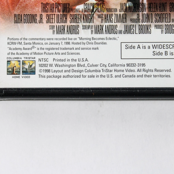 As Good as It Gets DVD Jack Nicholson Helen Hunt Movie Film