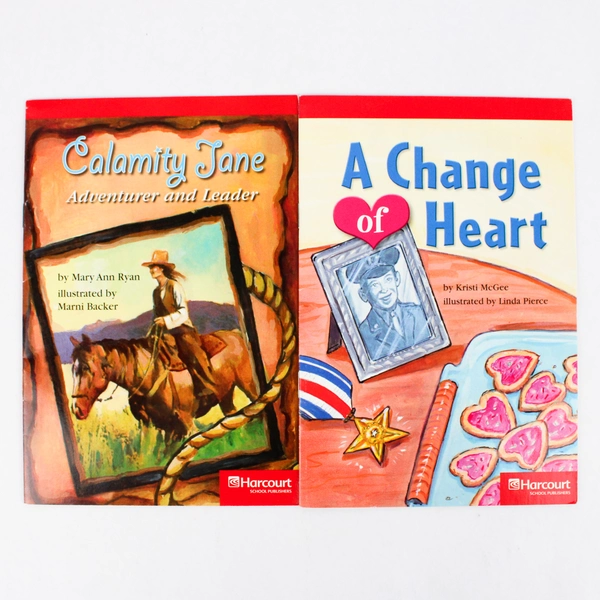 Lot of 4 Grade 5 Harcourt School Publishers Books Lessons 14 16 27 30 PB