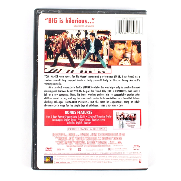 Big 1988 DVD Movie Starring Tom Hanks Classic Comedy Drama Film