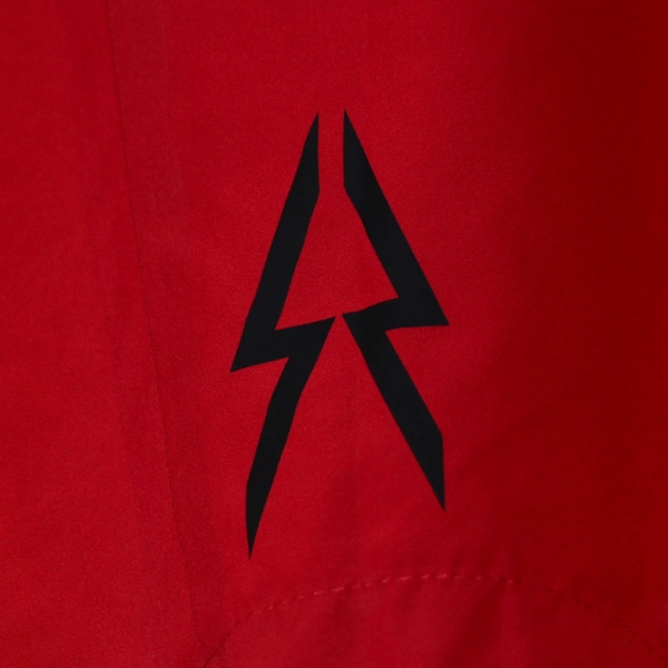 A4 Solid Red Athletic Shorts Adult Size M Drawstring Elastic Waist