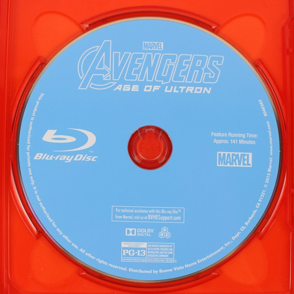 Avengers: Age Of Ultron Blu Ray 2015 Marvel Cinematic Universe