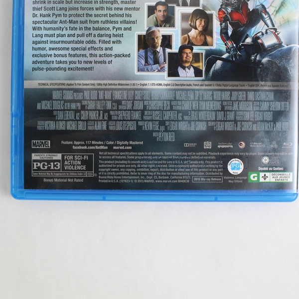 Ant-Man 2015 Blu-Ray Marvel Studios Directed by Peyton Reed