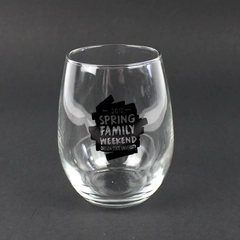 2017 Oregon State University Spring Family Weekend Wine Glass 3.75"