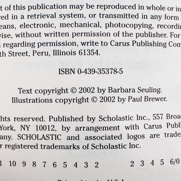 Scholastic Book Robert and the Hairy Disaster by Barbara Seuling 2002 Paperback