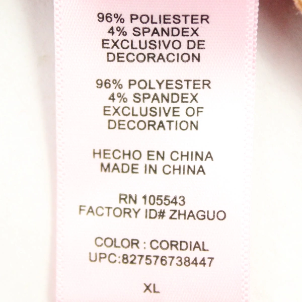 Daisy Fuentes Beaded Cordial Red Knee-Length Shift Dress Women's Size XL