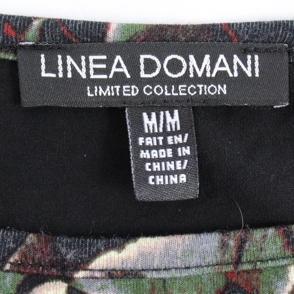 Linea Domani Feather Print Long-Sleeved Top Women's Size Medium