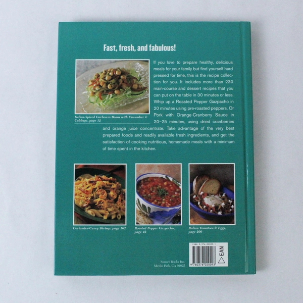 Sunset 30 Minutes or Less Cookbook 1997 Hardcover - Quick & Easy Meals