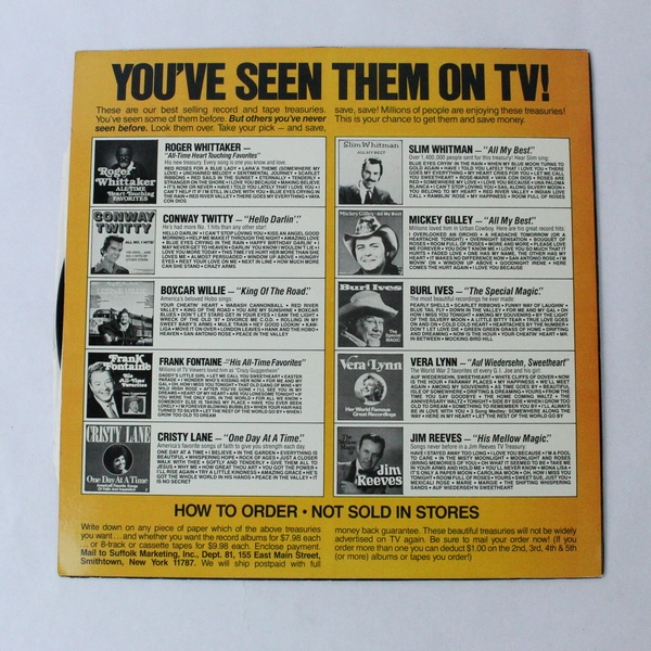Roger Whittaker All Time Heart Touching Favorites Vinyl LP 1982 SMI 1-40
