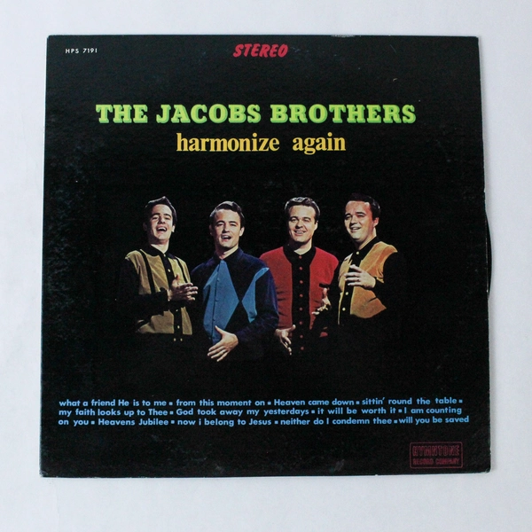 The Jacobs Brothers Harmonize Again Vinyl LP - Hymntone Records, Used