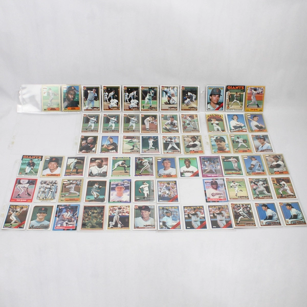 Lot of 65 Topps Bowman Score San Francisco Giants Trading Cards 1980's-90's