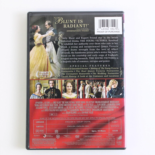 The Young Victoria 2010 DVD Movie Starring Emily Blunt Historical Drama