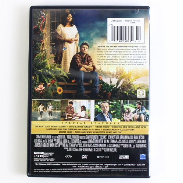 The Shack DVD Movie Starring Sam Worthington Drama Faith Film