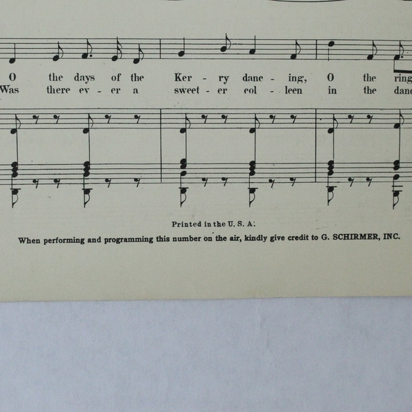 The Kerry Dance Vintage Sheet Music by James L. Molloy - Pre-Owned Condition