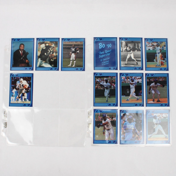 Set of 13 VTG 1990 Bo Jackson Cards Royals & Raiders Sports Cards