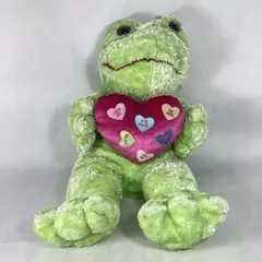 Dan Dee Collectors Choice Lime Green Valentine Frog With Heart 28 Inch