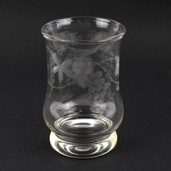 Casafina Flat Etched Grapes Juice Glass 5 Inch Clear Drinkware Barware