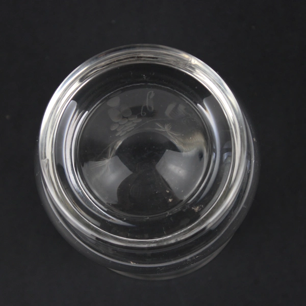 Casafina Flat Etched Grapes Juice Glass 5 Inch Clear Drinkware Barware