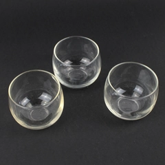 Lot of 3 Vintage Roly Poly Cocktail Cordial Glasses 2.25" Tall Barware