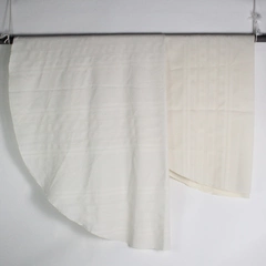 Lot of 2 Unbranded Round Ivory Tablecloths for Fabric Cutters and DIY Crafts