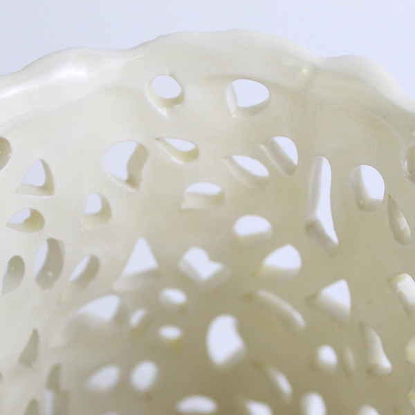 Gunston Hall Plantation White Ceramic Tealight Lantern Holder Collectible 3.75" 